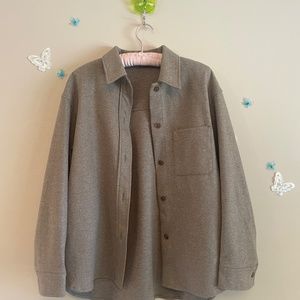 Uniqlo Brown Light Button Up Jacket